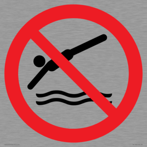 Prohibition: No diving